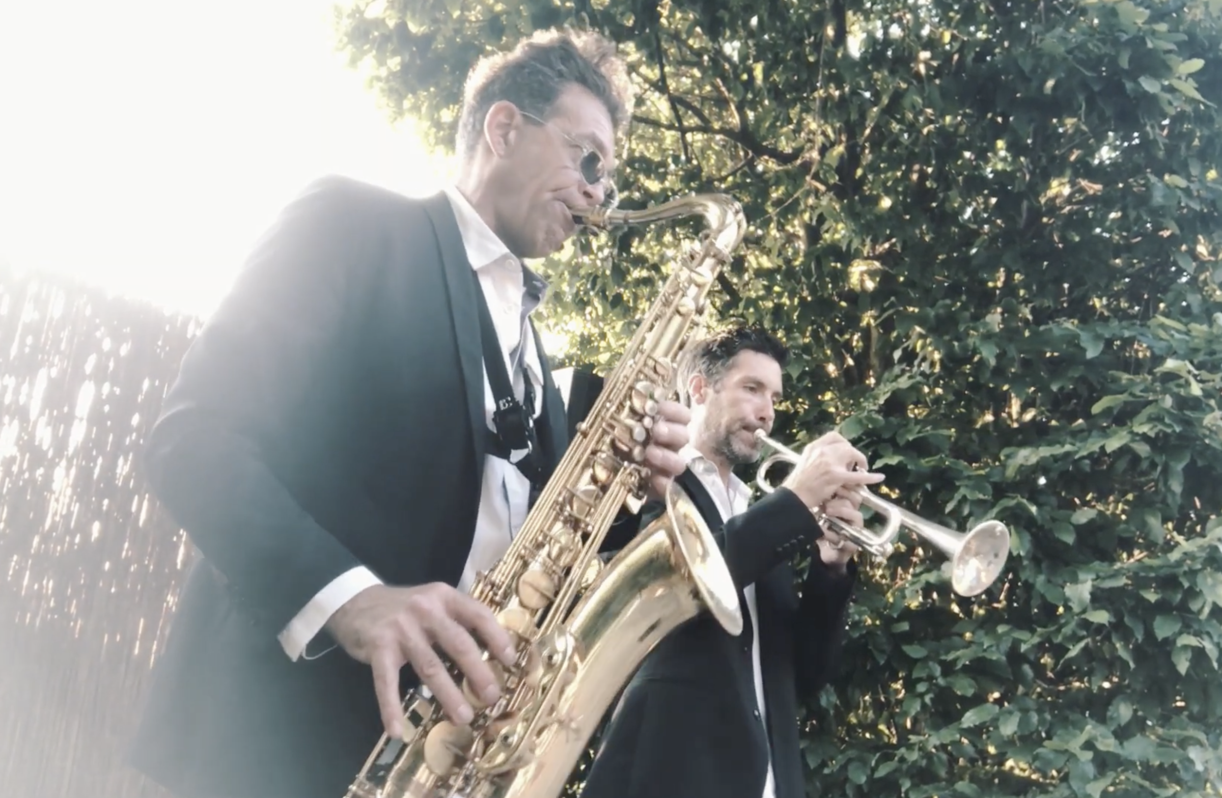 Les musiciens de Duo Lounge, saxophone et trompette